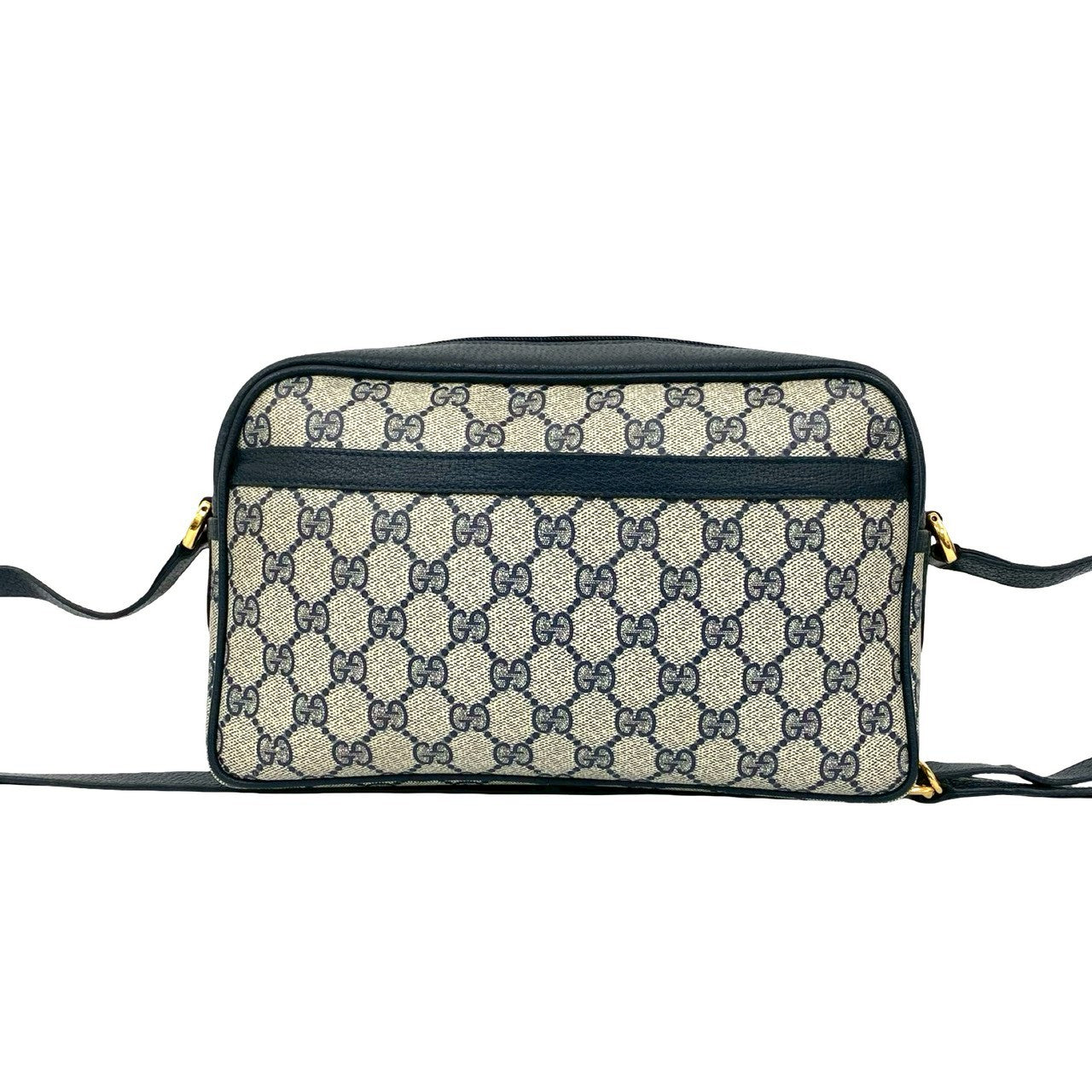 GUCCI Shoulder Bag leather Navy