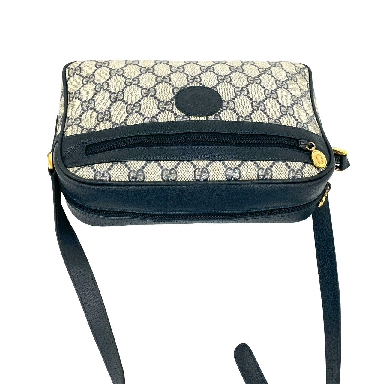 GUCCI Shoulder Bag leather Navy
