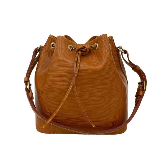 LOUIS VUITTON Shoulder Bag leather Brown Epi Petit Noe