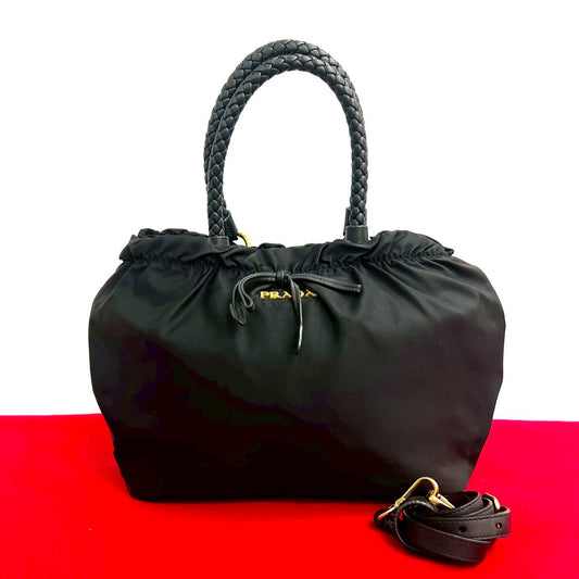PRADA Shoulder Bag Nylon black