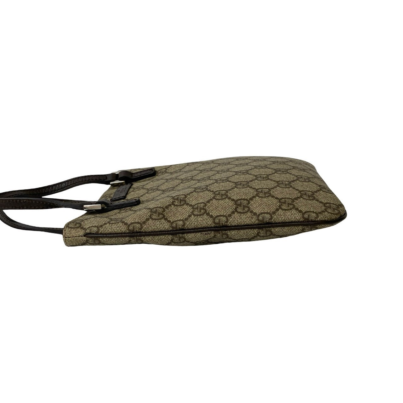 GUCCI Handbag leather Brown GG Supreme