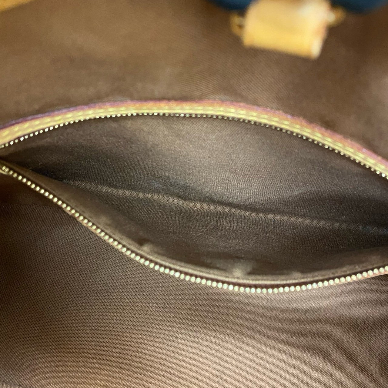 LOUIS VUITTON Tote Bag leather Brown Monogram Batignolles Horizontal
