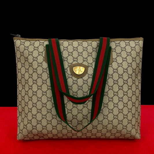 GUCCI Tote Bag leather Brown Sherry line