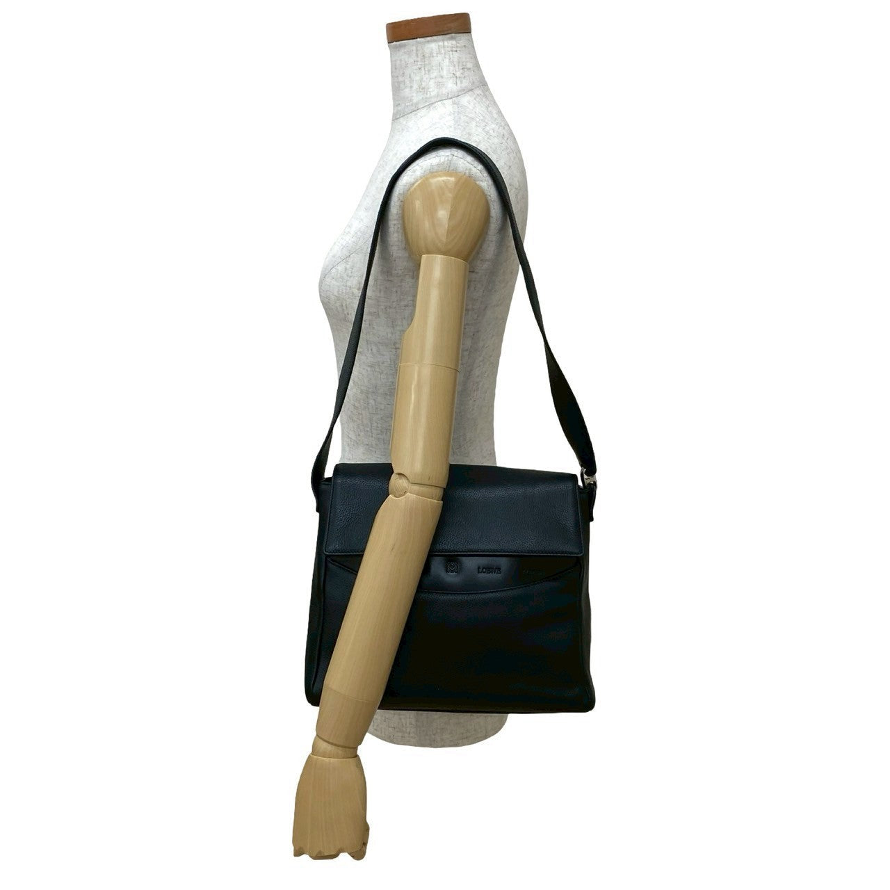 LOEWE Shoulder Bag leather black