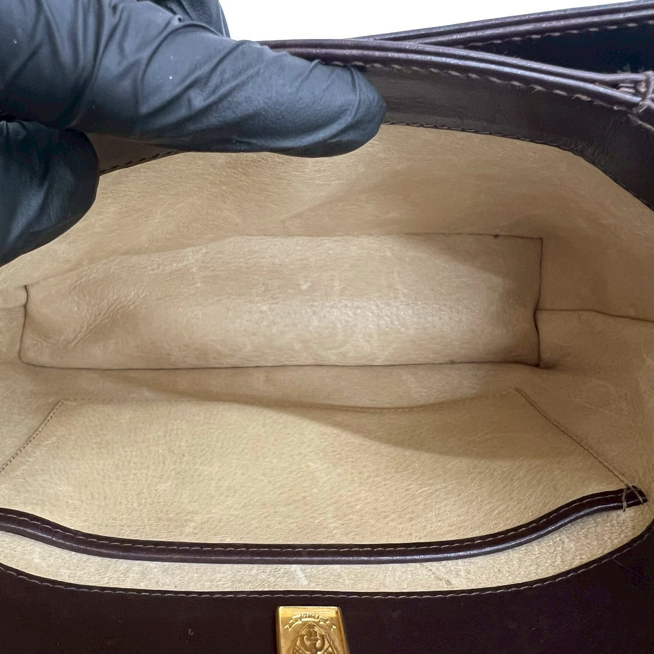 GUCCI Shoulder Bag leather Brown