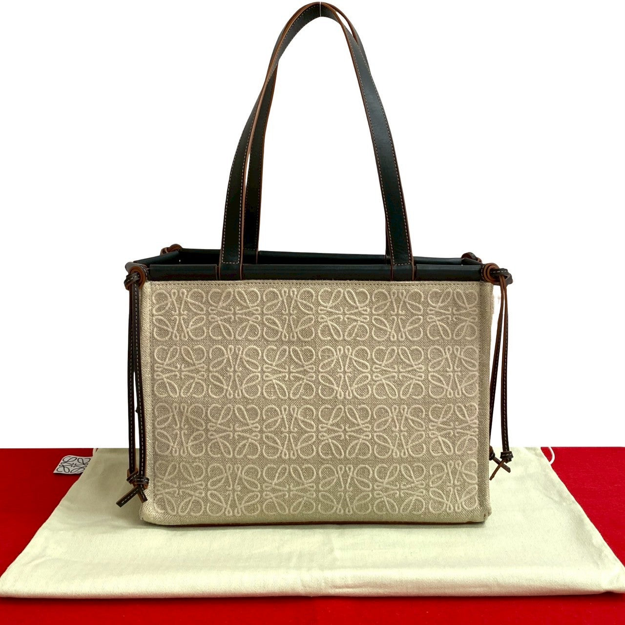 LOEWE Tote Bag canvas beige Cushion tote