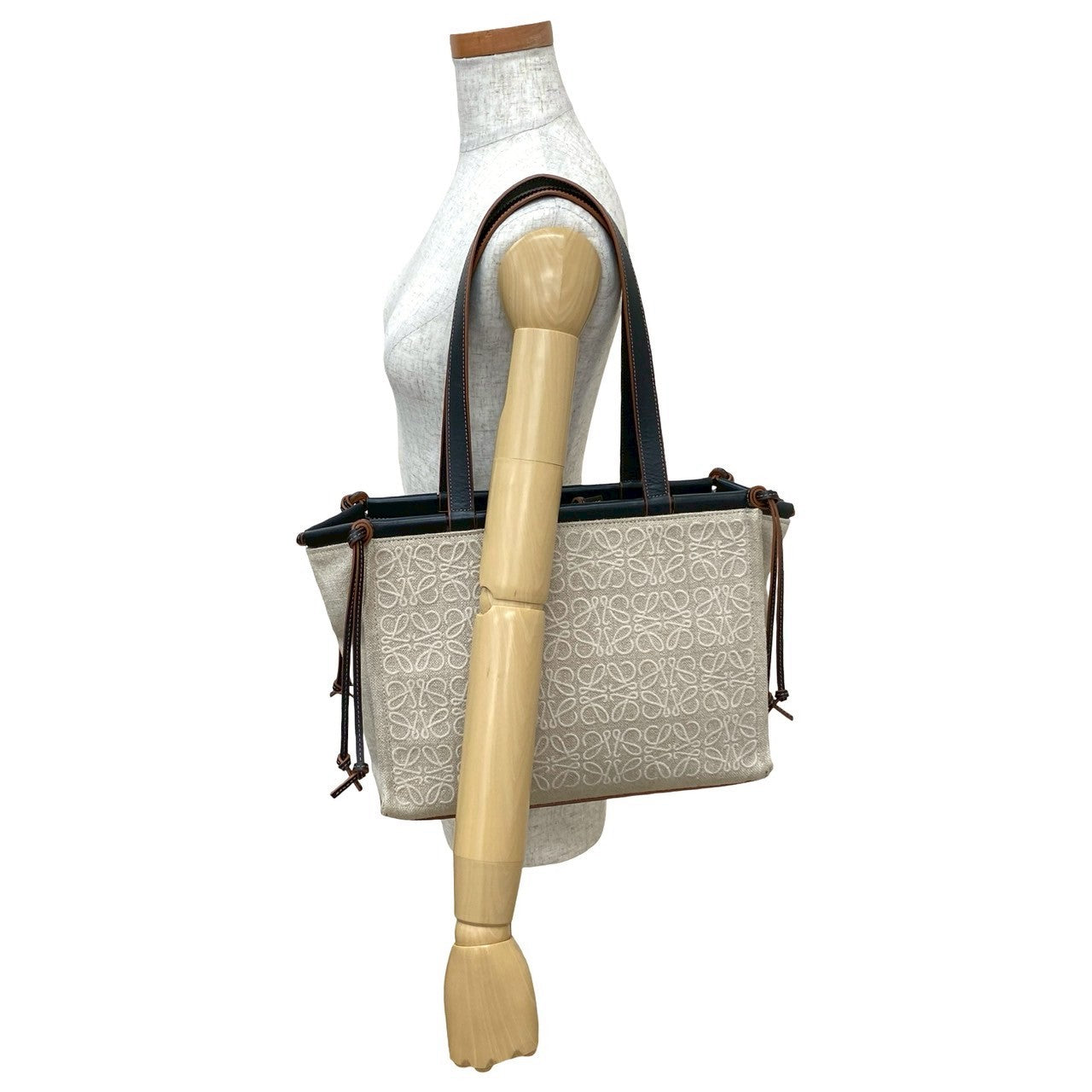 LOEWE Tote Bag canvas beige Cushion tote
