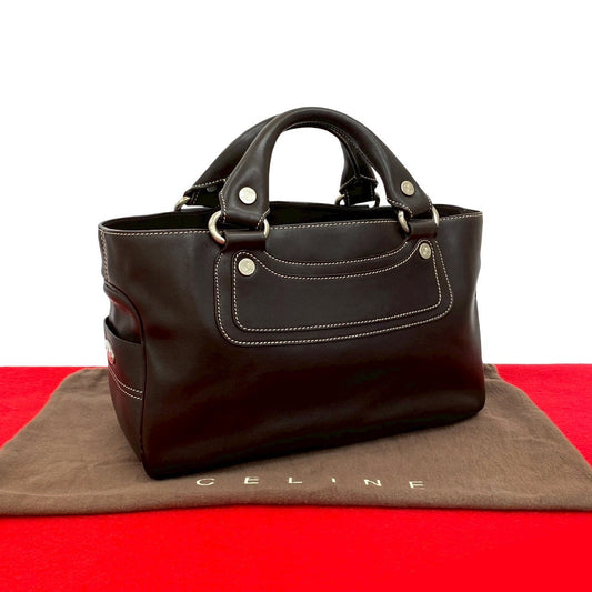 CELINE Handbag leather Brown Boogie bag