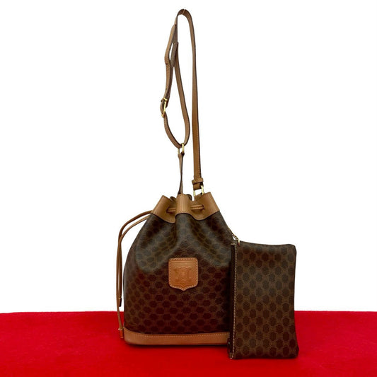 CELINE Shoulder Bag leather Brown