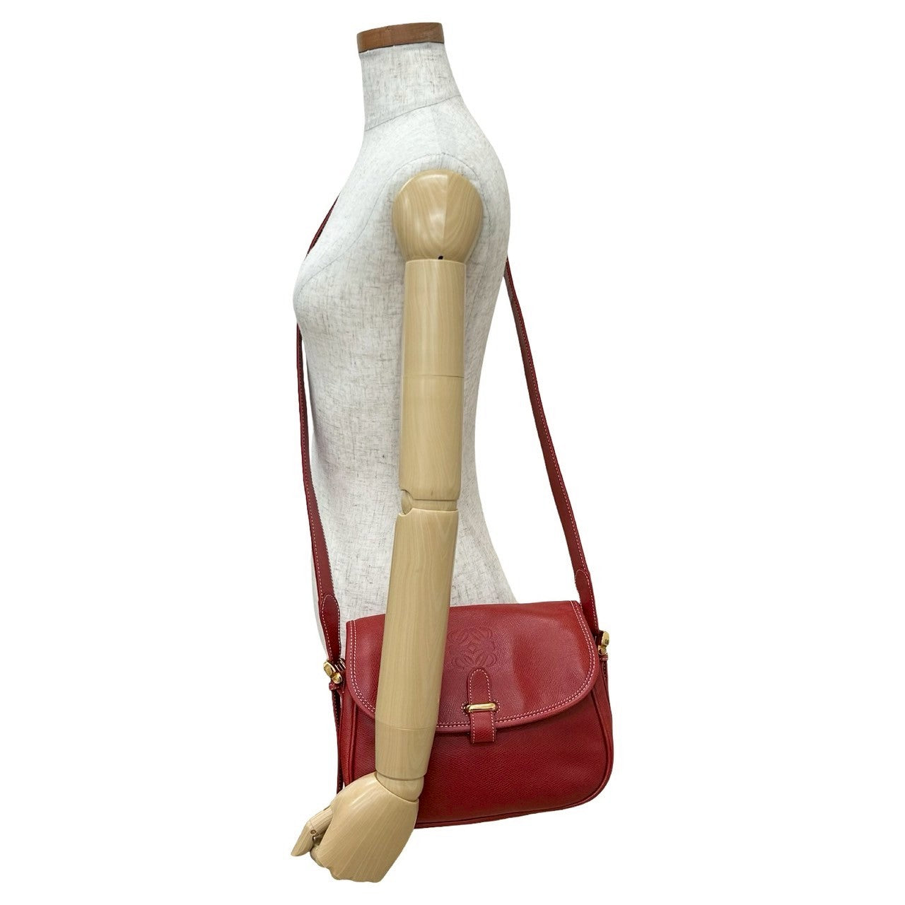 LOEWE Shoulder Bag leather Red