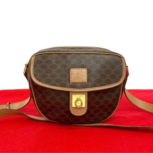 CELINE Shoulder Bag leather Brown