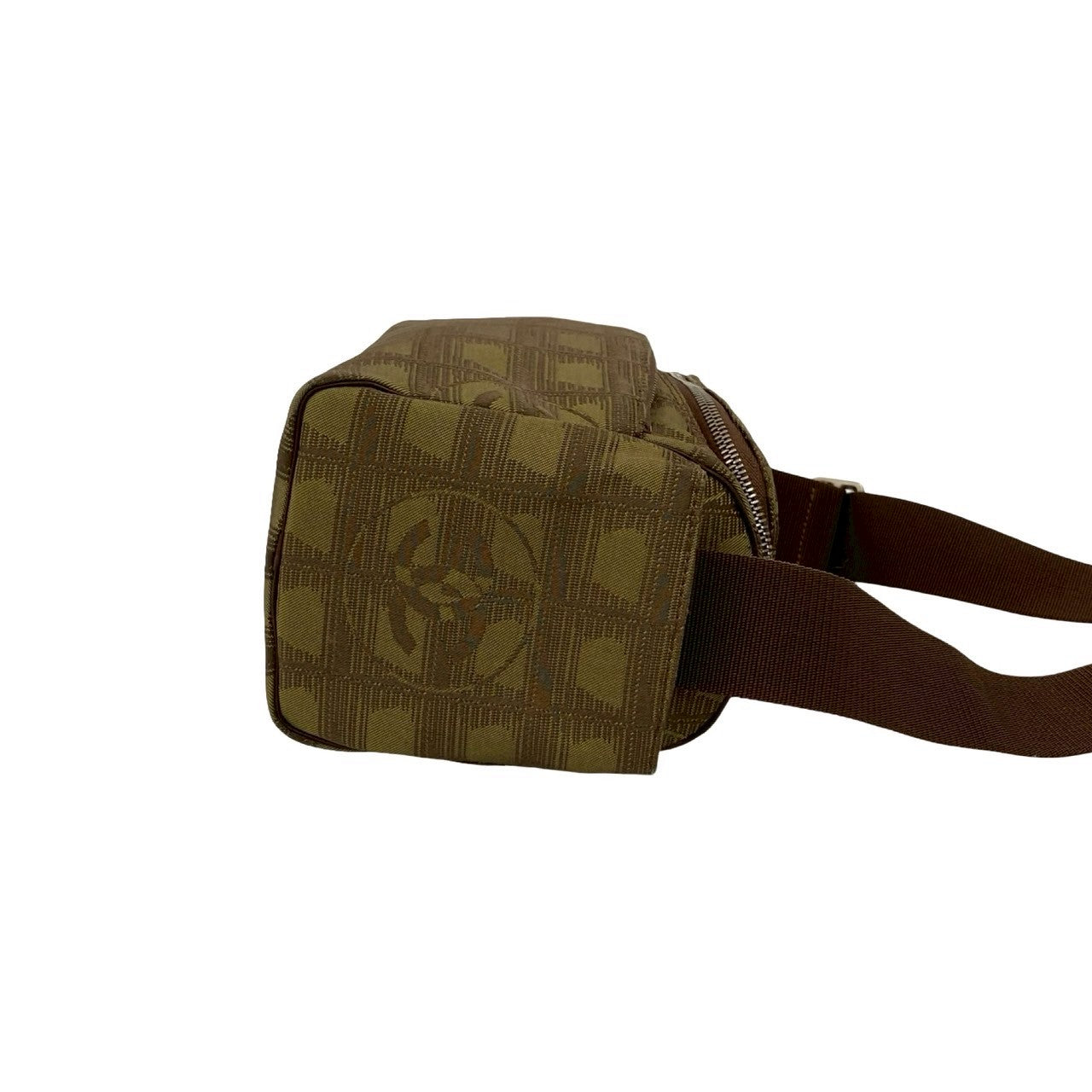 CHANEL Shoulder Bag Nylon canvas khaki New travel line