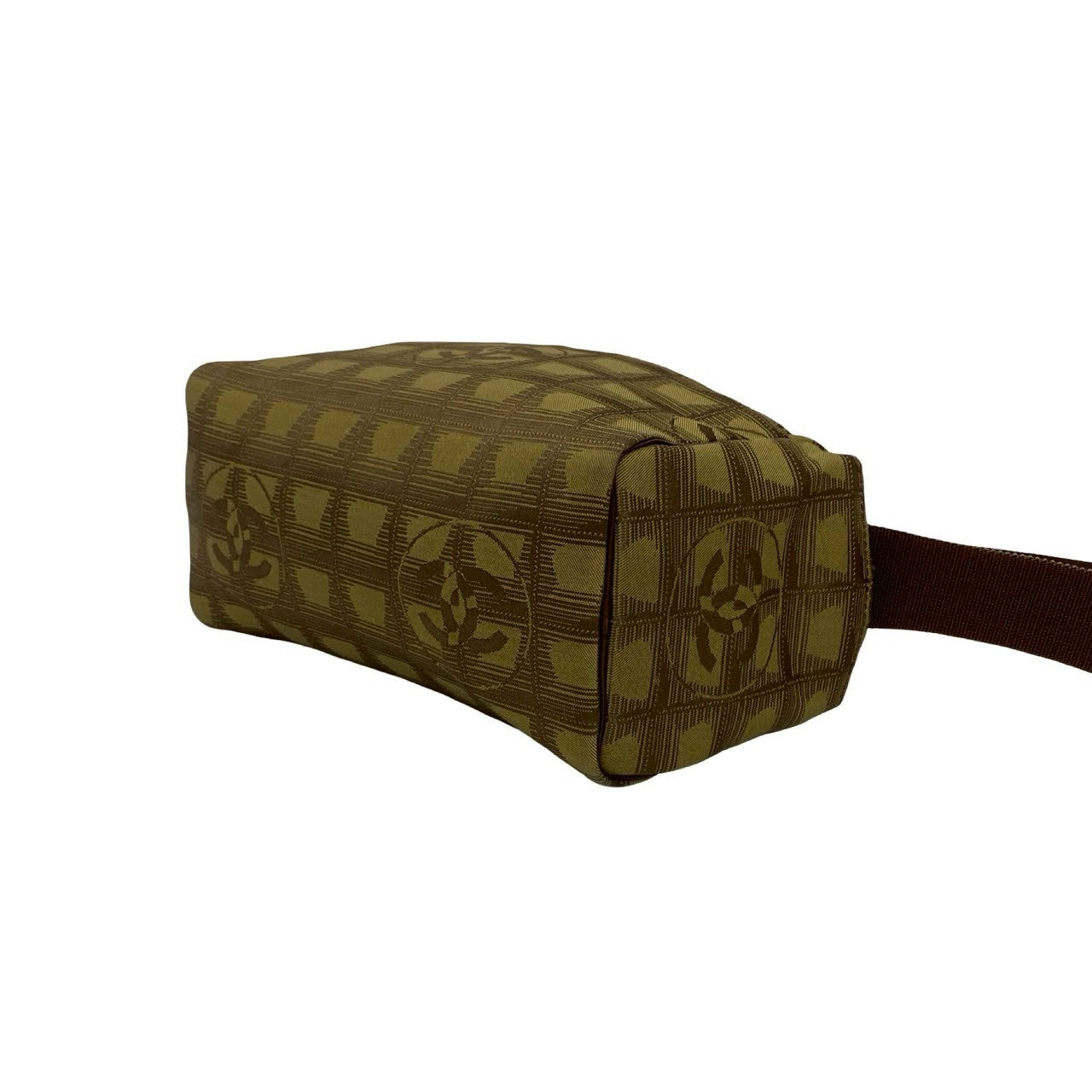 CHANEL Shoulder Bag Nylon canvas khaki New travel line