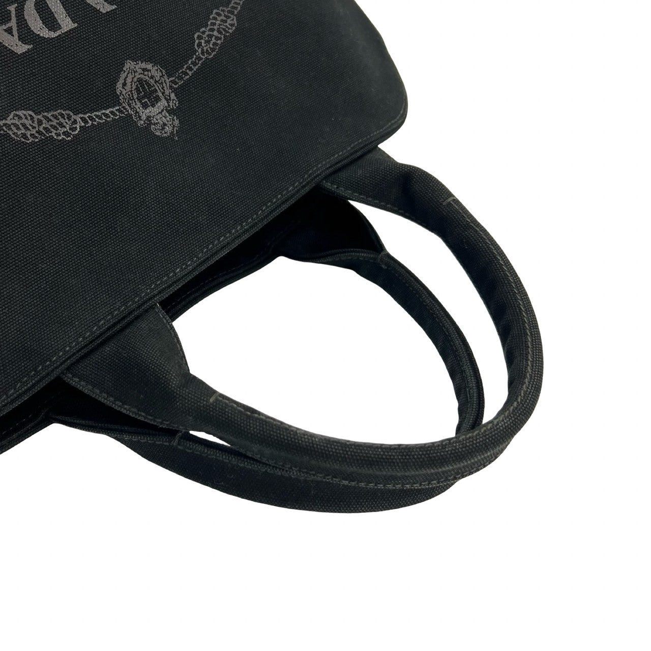 PRADA Handbag canvas black Canapa