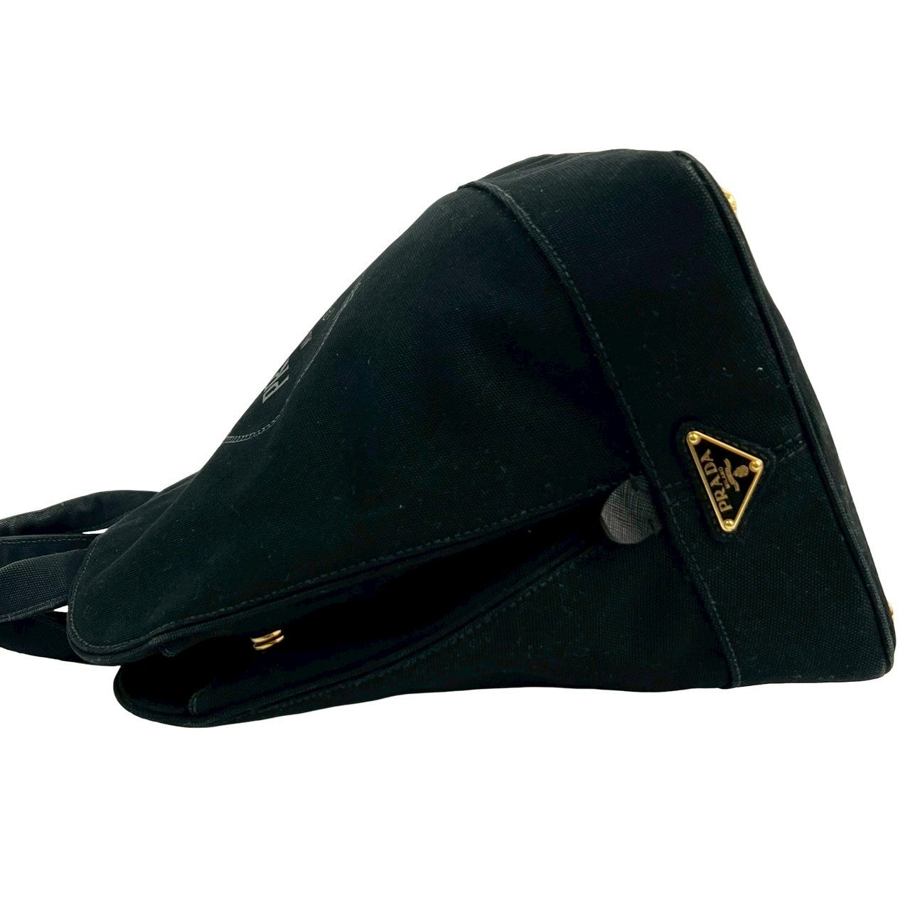 PRADA Handbag canvas black Canapa