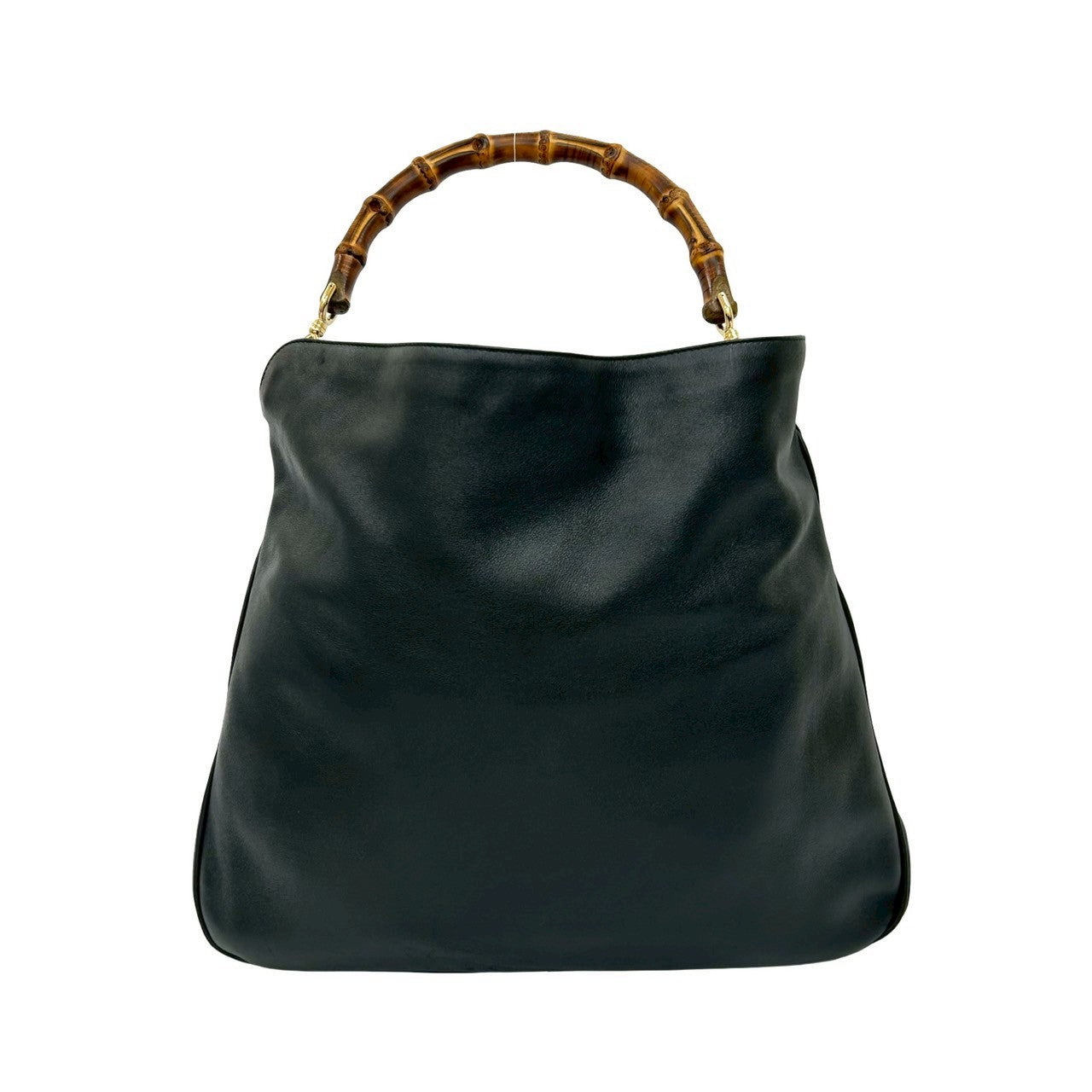 GUCCI Handbag leather black Bamboo