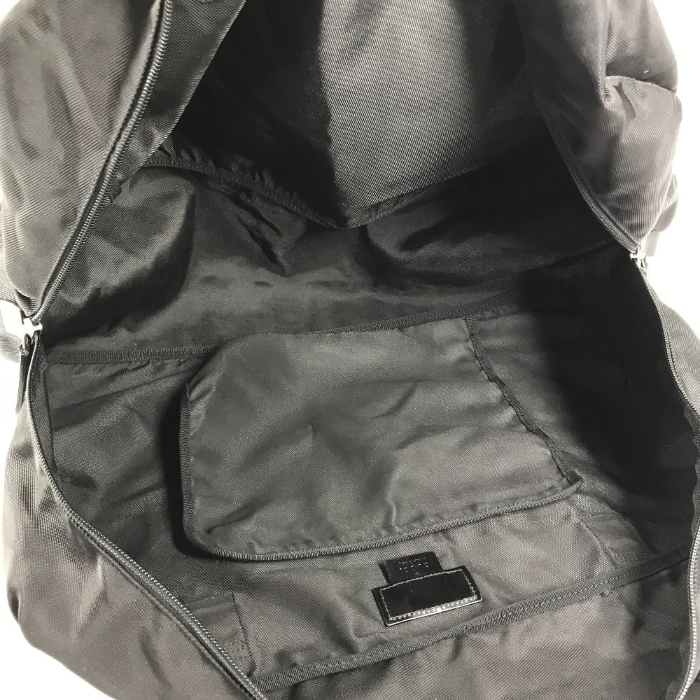 GUCCI Boston Duffel bag 012�E0389 Nylon black logo Women(Unisex) Used Authentic