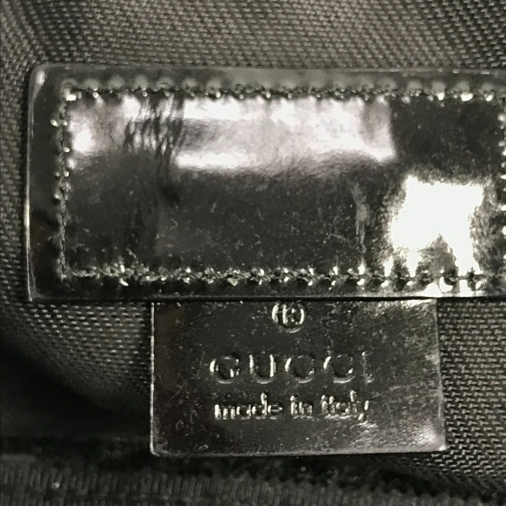 GUCCI Boston Duffel bag 012�E0389 Nylon black logo Women(Unisex) Used Authentic