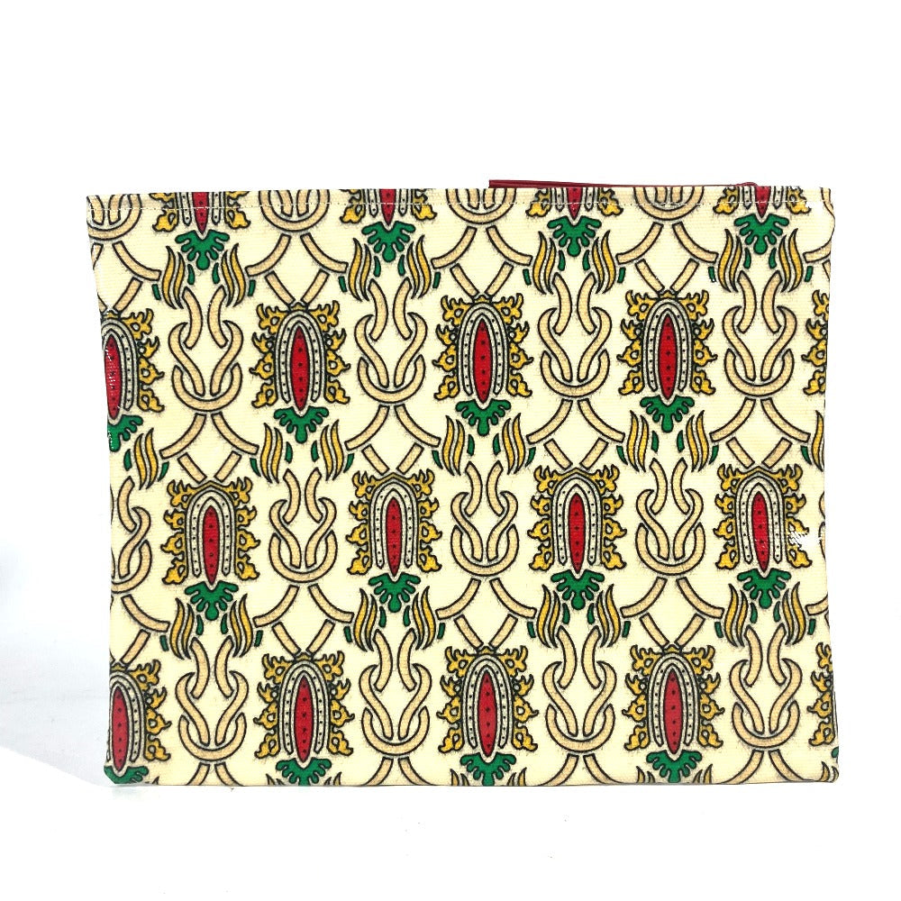 GUCCI Clutch bag Coated canvas Red Garden Women Used Authentic