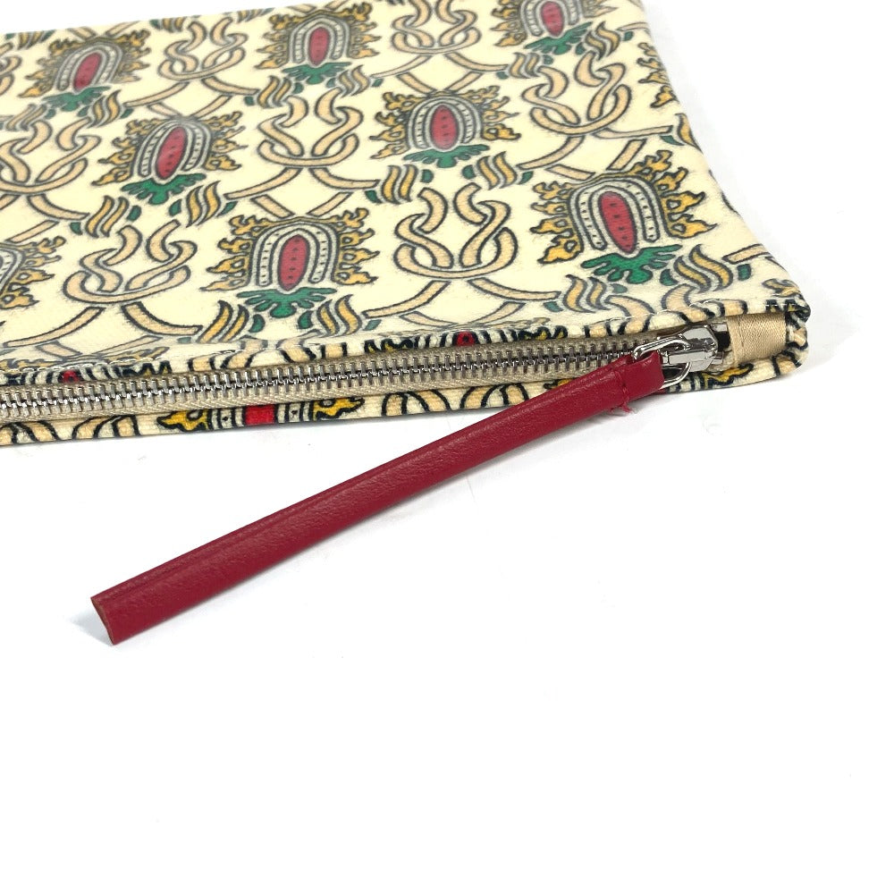 GUCCI Clutch bag Coated canvas Red Garden Women Used Authentic