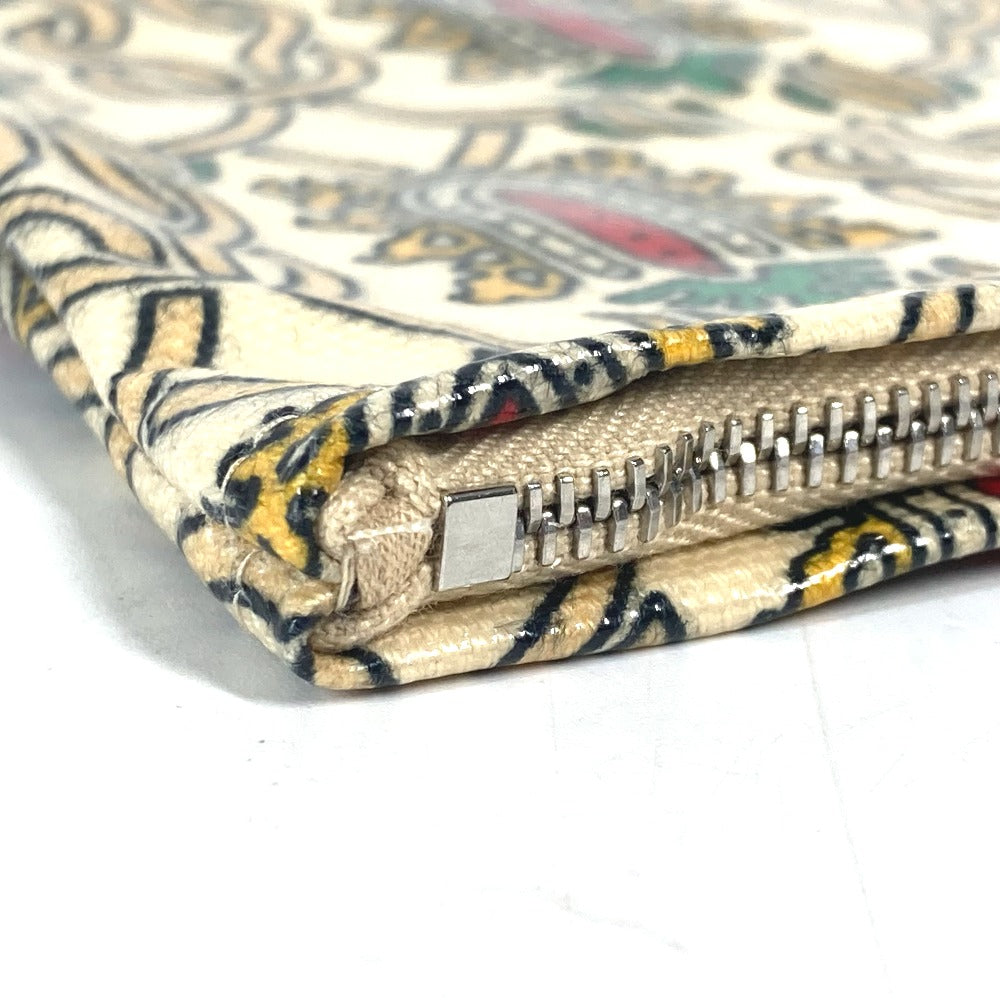 GUCCI Clutch bag Coated canvas Red Garden Women Used Authentic