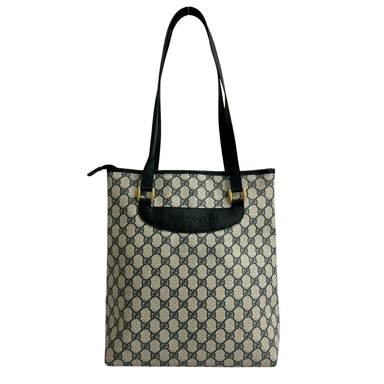 GUCCI Tote Bag leather Navy
