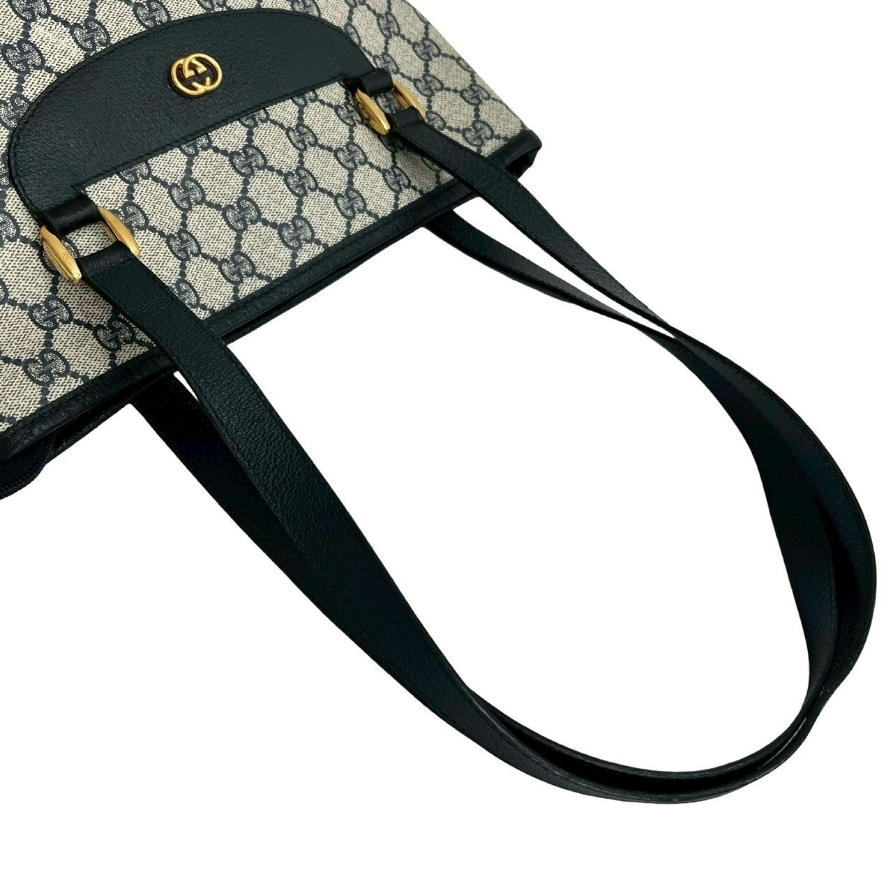 GUCCI Tote Bag leather Navy