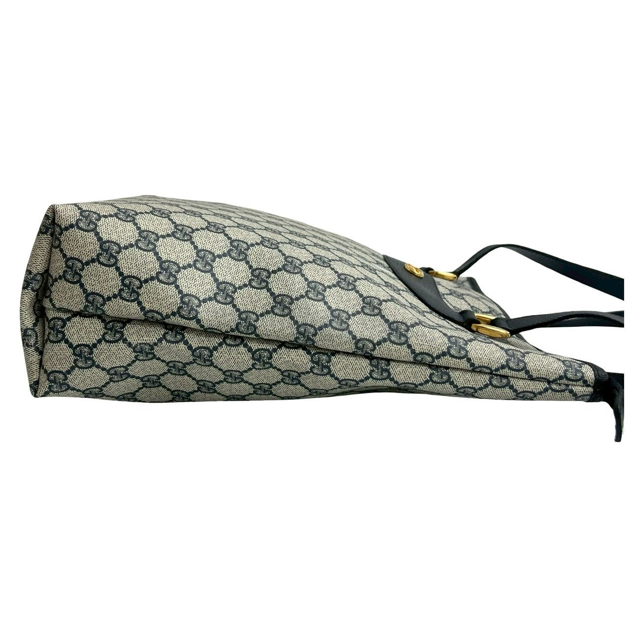 GUCCI Tote Bag leather Navy
