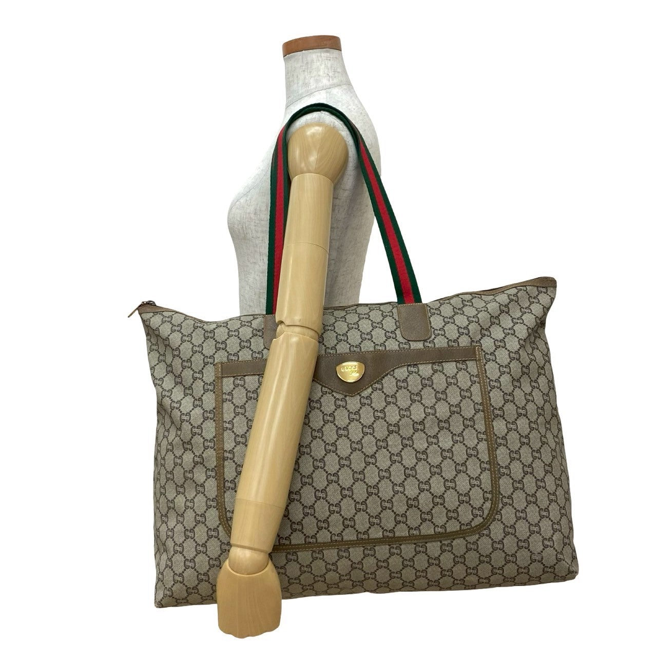 GUCCI Tote Bag leather Brown Sherry line
