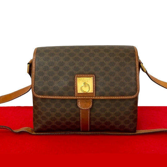 CELINE Shoulder Bag leather Brown