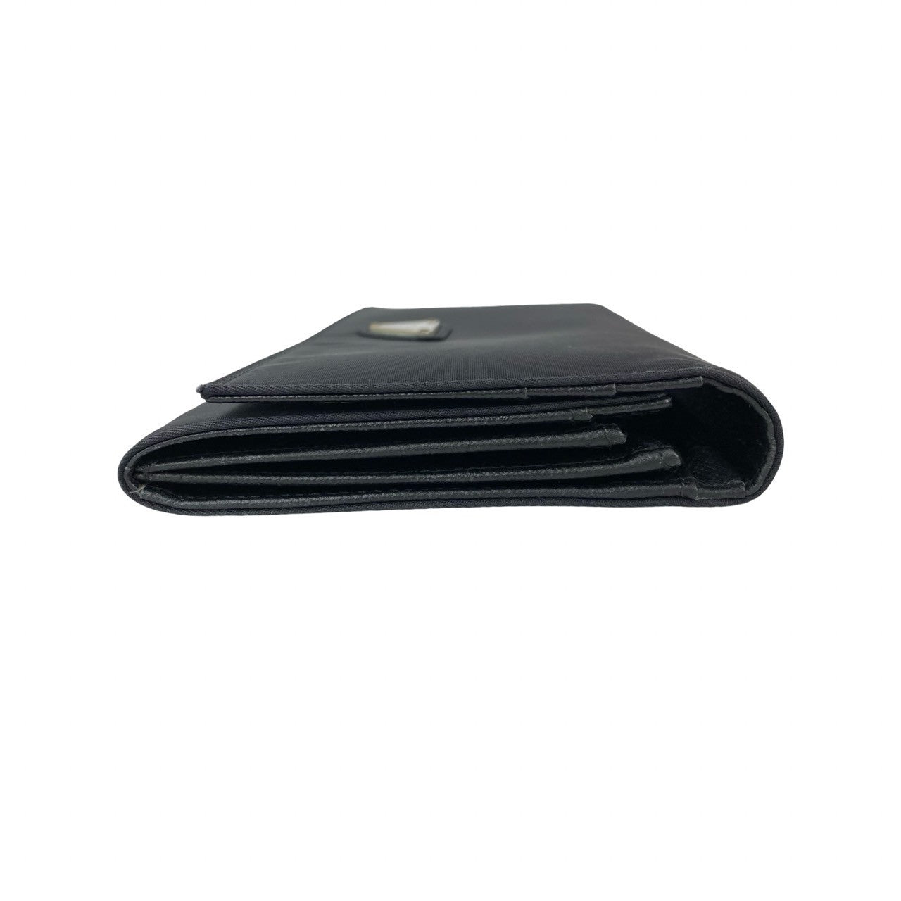 PRADA Long Wallet Purse Nylon black