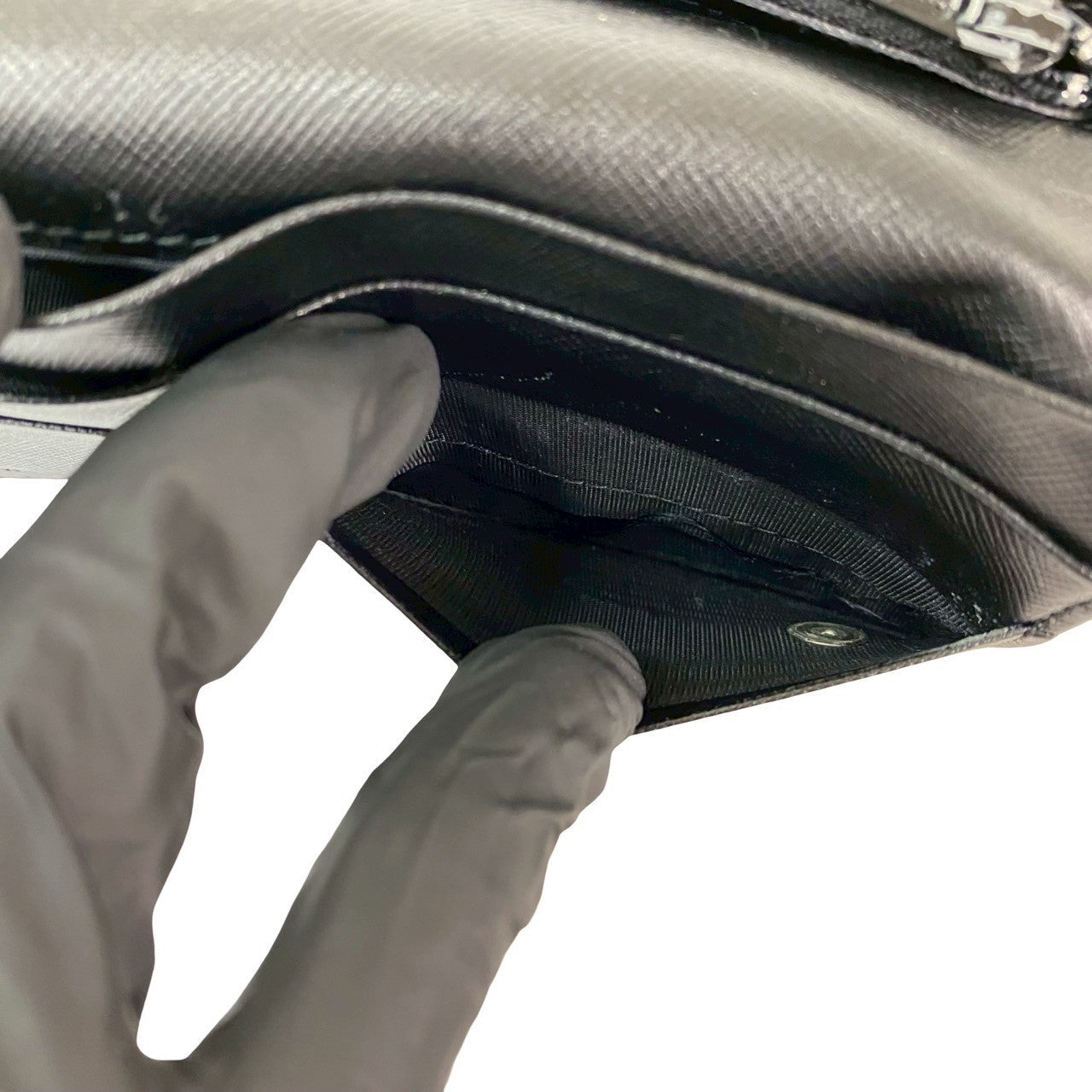 PRADA Long Wallet Purse Nylon black