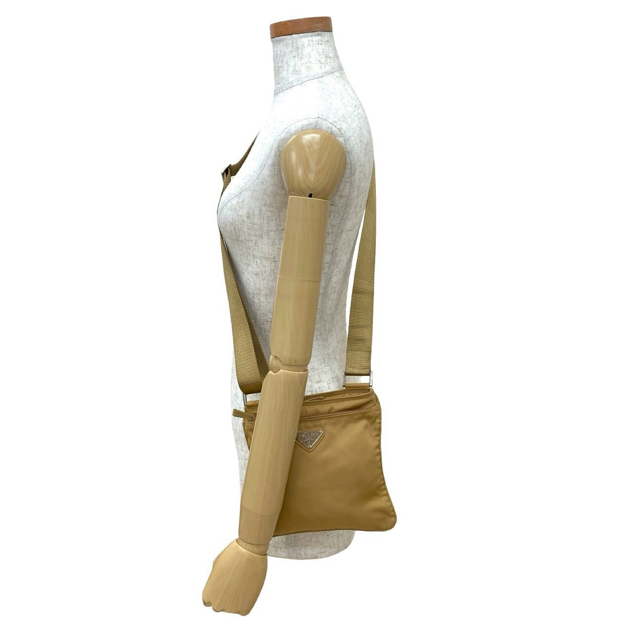 PRADA Shoulder Bag Nylon beige