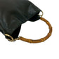 GUCCI Shoulder Bag leather black Bamboo