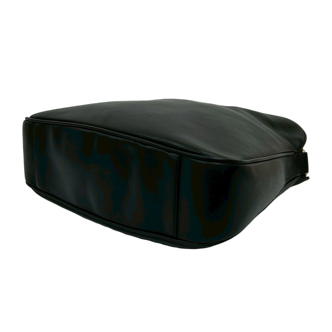 GUCCI Shoulder Bag leather black Bamboo