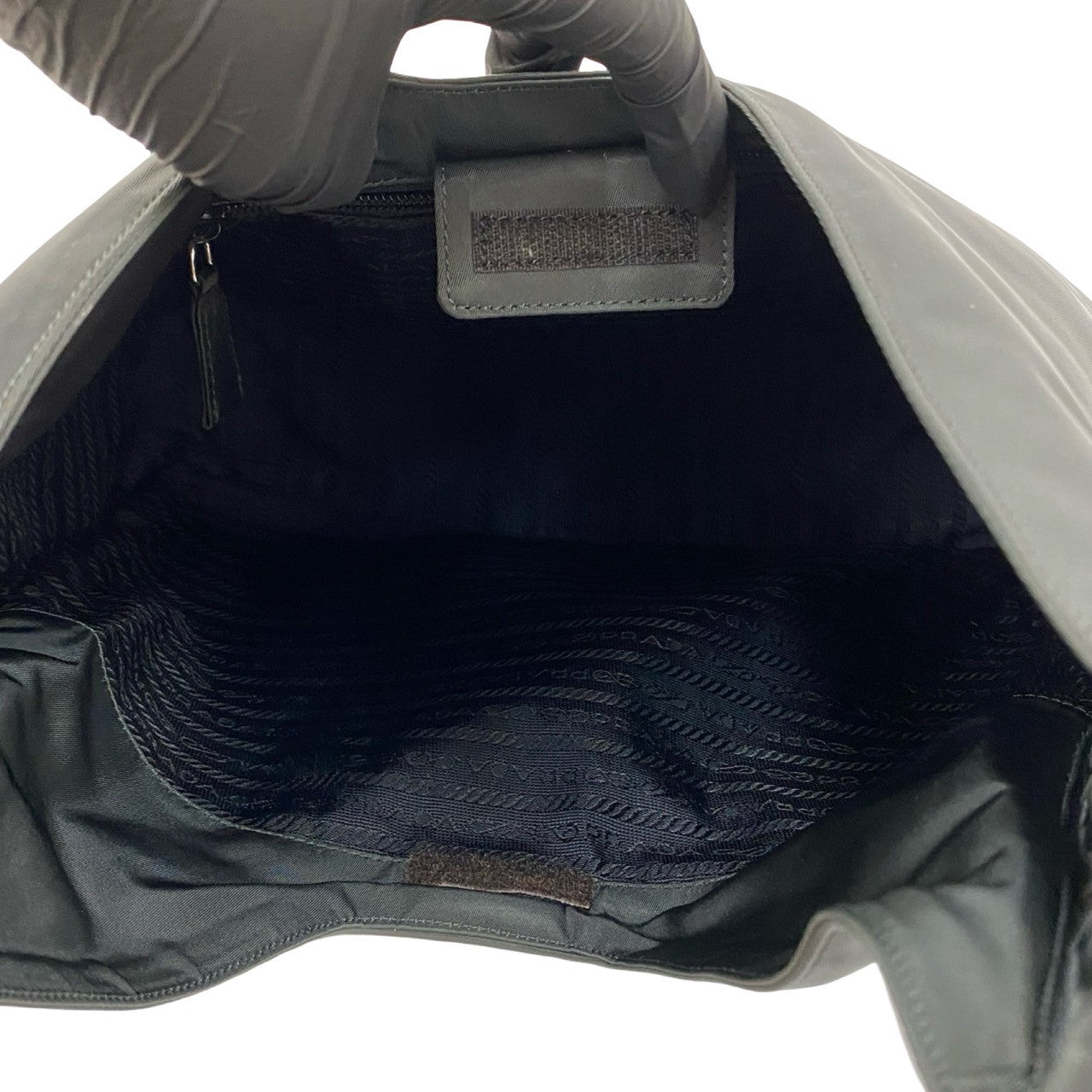 PRADA Shoulder Bag Nylon gray