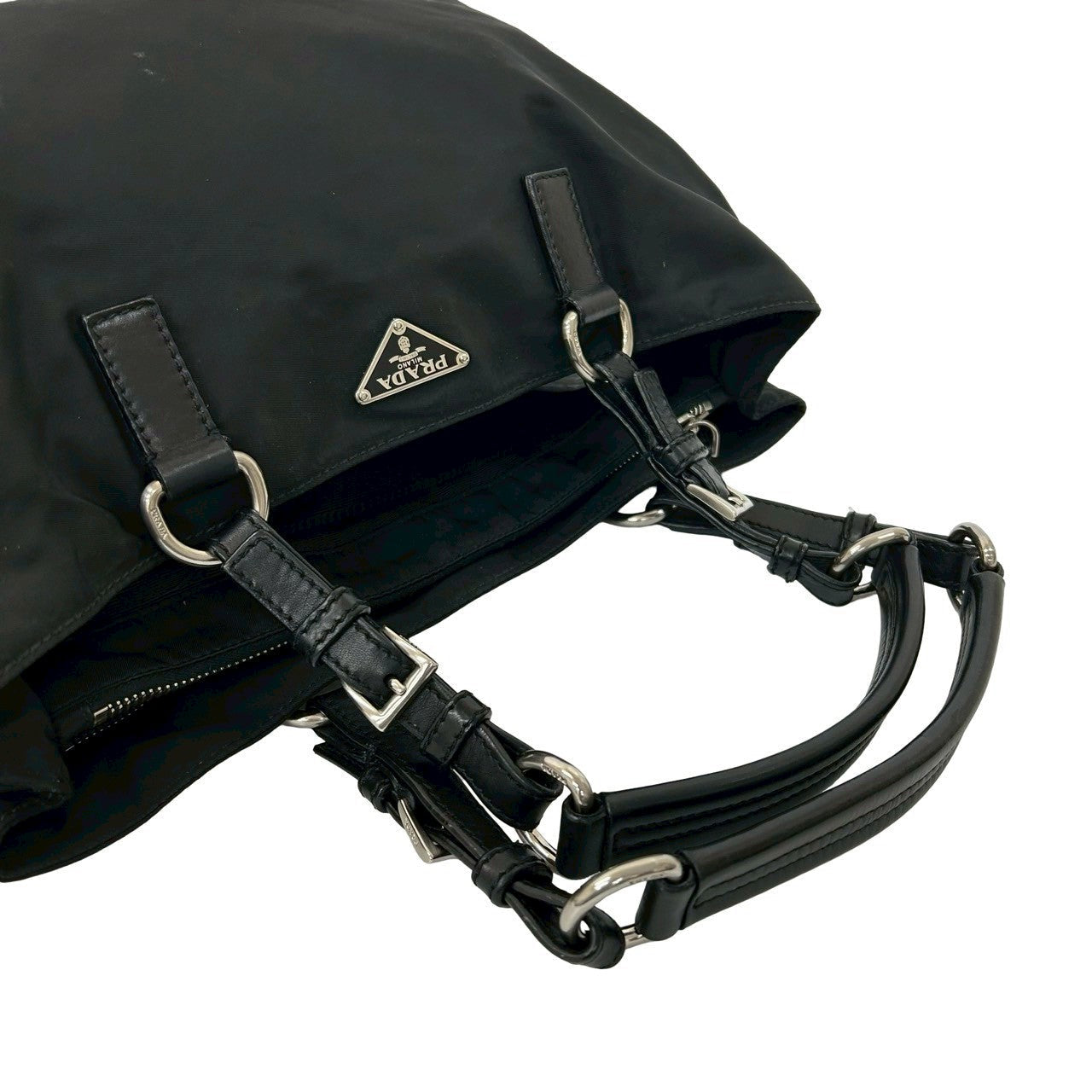 PRADA Handbag leather black