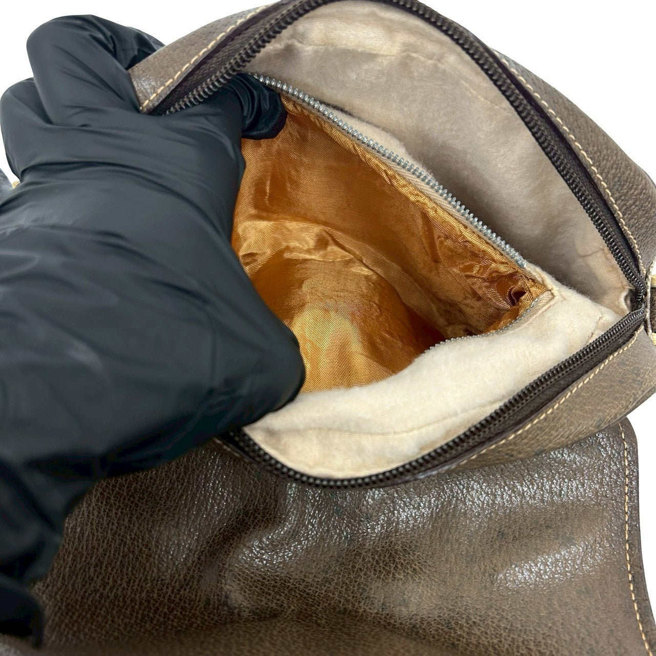 GUCCI Shoulder Bag leather Brown