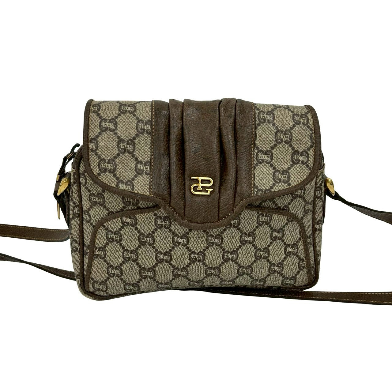 GUCCI Shoulder Bag leather Brown
