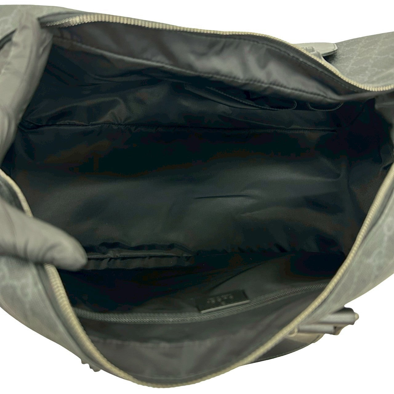 GUCCI Boston Duffel bag leather black GG Supreme