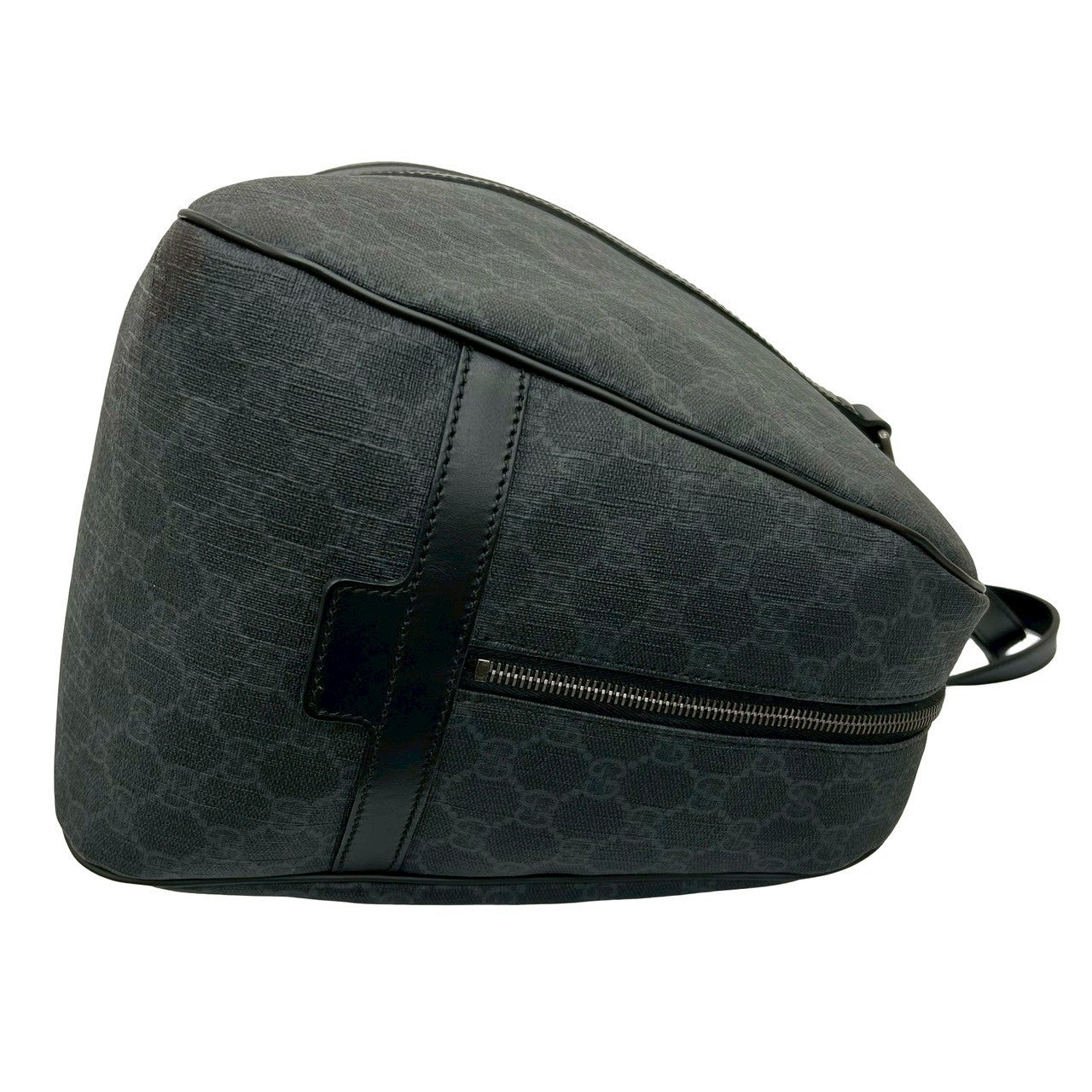 GUCCI Boston Duffel bag leather black GG Supreme