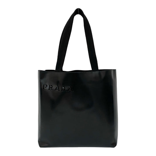 PRADA Tote Bag leather black