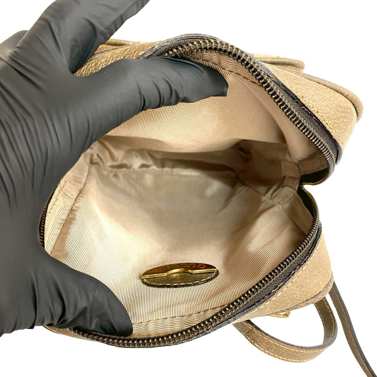 GUCCI Shoulder Bag leather Brown