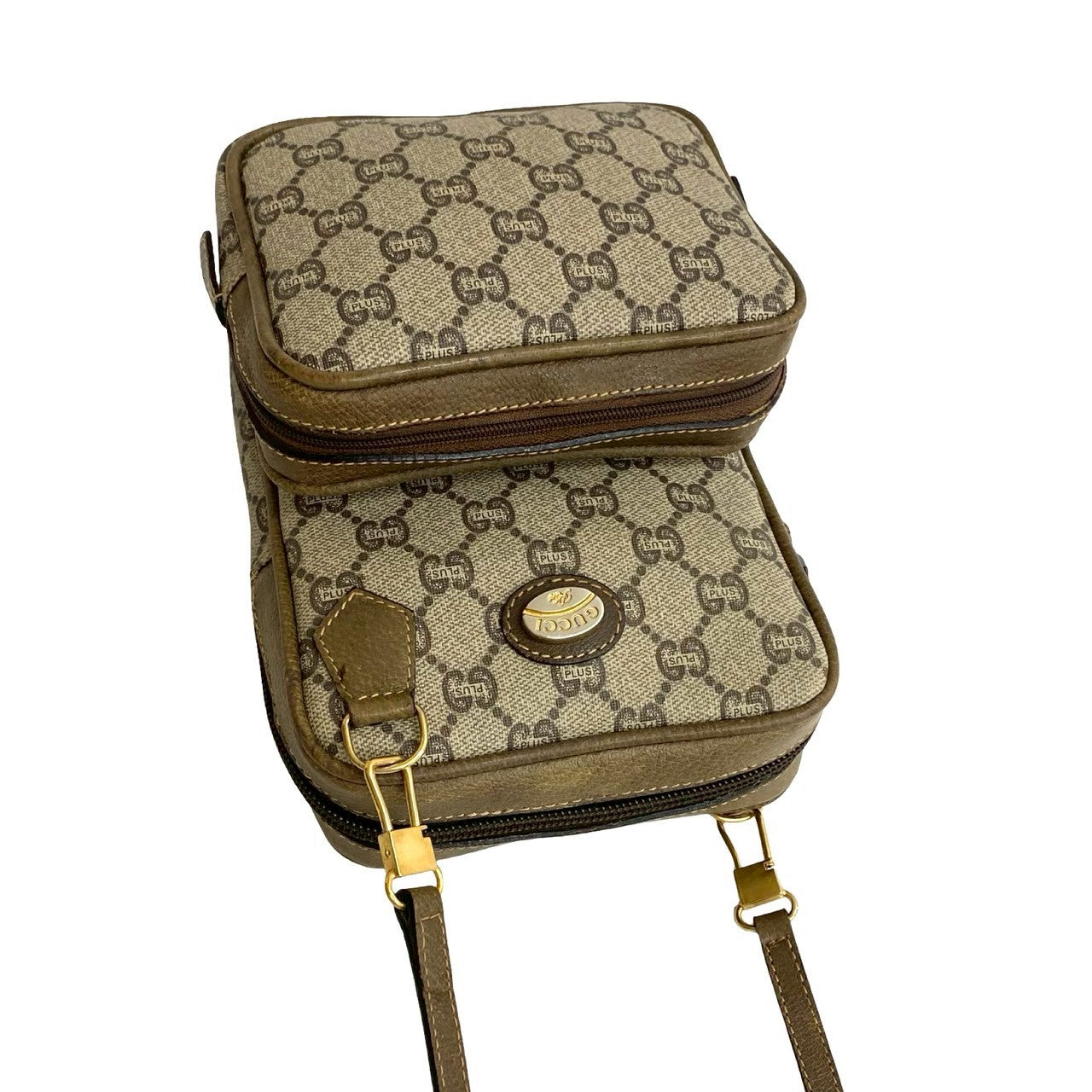 GUCCI Shoulder Bag leather Brown