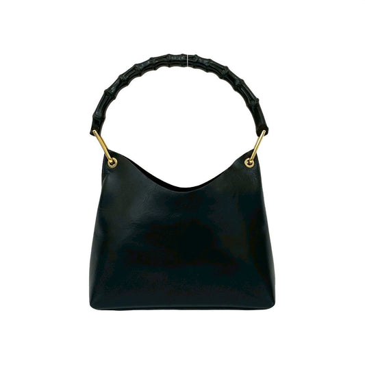 GUCCI Handbag leather black Bamboo
