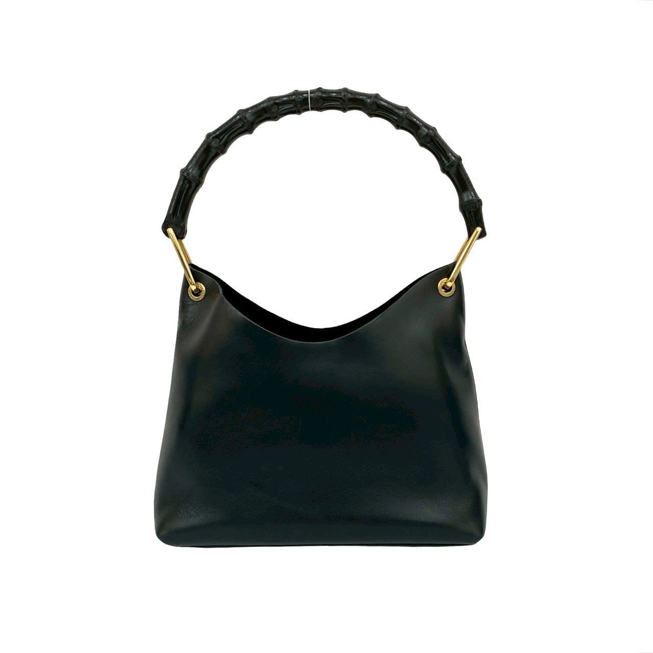 GUCCI Handbag leather black Bamboo