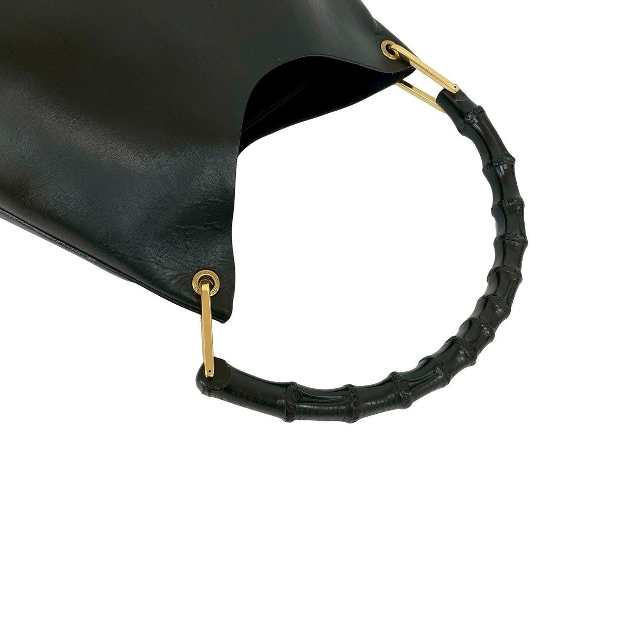 GUCCI Handbag leather black Bamboo