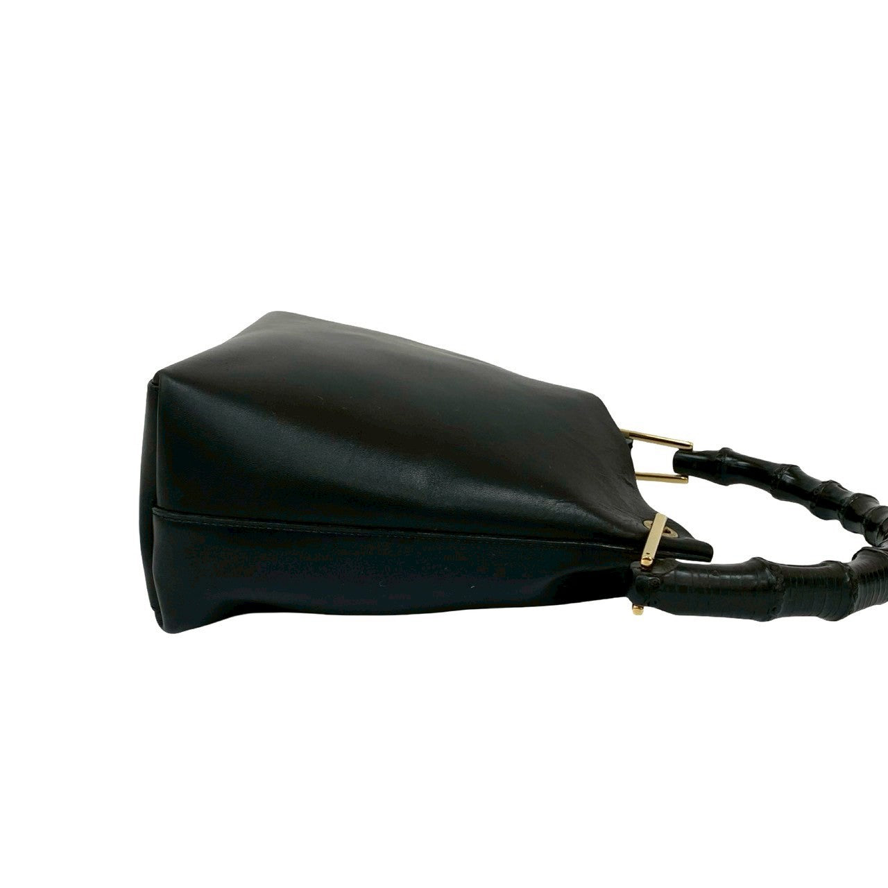 GUCCI Handbag leather black Bamboo