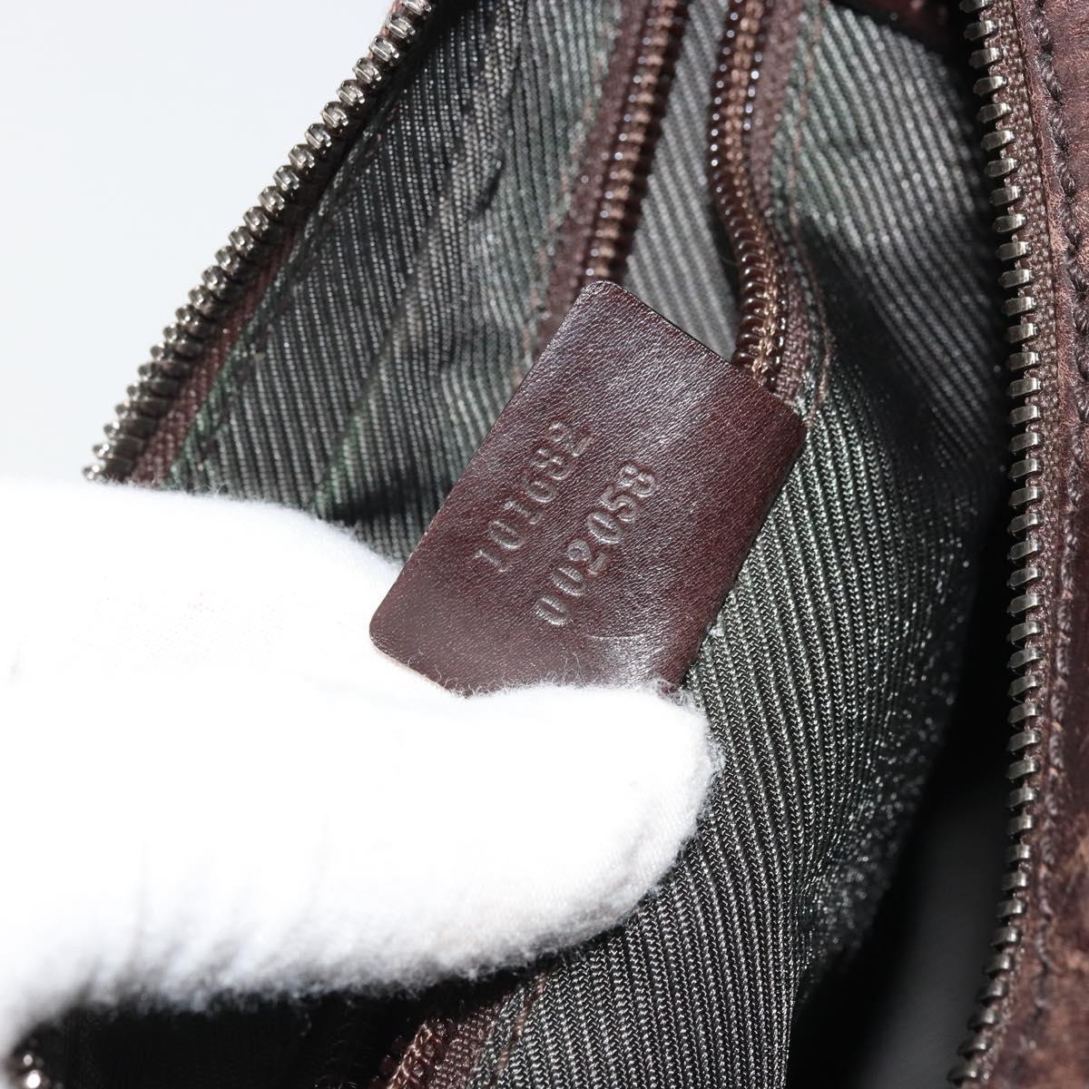GUCCI GG Canvas Shoulder Bag Brown