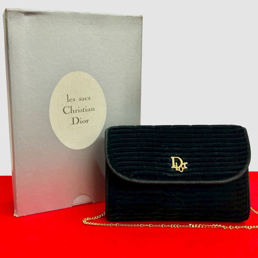 Dior Shoulder Bag Velor black